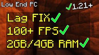 Minecraft 1.21.1 TLauncher Low End PC Lag and Shuttter FIX | 100+ FPS on 2GB/4GB RAM (2024)