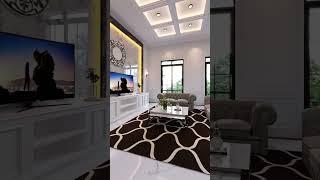 Desain Interior Ruang Keluarga Rumah Mediteran 3 Lantai Ibu Debbie @ Jakarta Utara