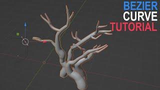 Modelling a Tree  in Blender | Blender bezier curve tutorial