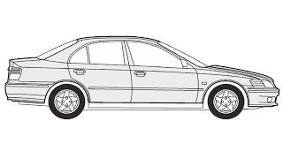 How to Draw a Honda Accord / Как нарисовать Honda Accord