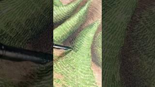 Adding the 4th layer of green ink #zenpatterns #meditation #asmr #dippen #inkart #wipartwork