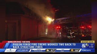 Pigeon Forge Fire crews work 2 back-to-back structure fires