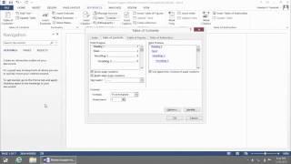 How to Create Table of Contents in Word 2013