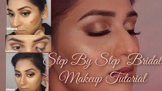 Asian Bridal Makeup Cut crease, Step by step #asianbridalmakeup  #cutcrease #glitter #makeup #trend