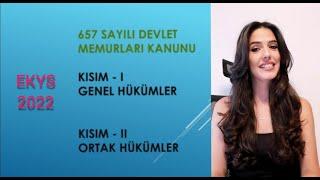 657 SAYILI DEVLET MEMURLARI KANUNU **PART 1**