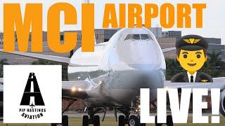 LIVE PLANESPOTTING and STORM CHASING From MCI Kansas City Intl Airport:Enhanced Threat 4 Tornadoes