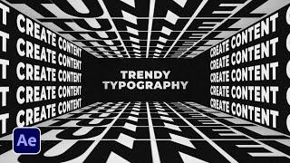 2022 Trendy Tunnel Typography in After Effects | Tutorial