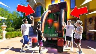 INSANE GIANT ARCADE BASKETBALL GAME! *Crazy Buzzer-Beaters*