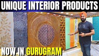 Interior Wall Panel Designs in Gurugram Interior Market Wpc Louvers Uv Mable Sheets Fabric Panels