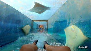 Atlantis the World's MEGA Water Park with Over 105 Water Slides! All the Big Thrilling Slides POV