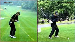 [300FPS] Kim BiO Driver Golf Swing with guiding lines (2)