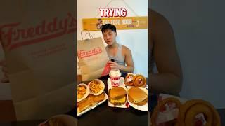 Trying EVERYTHING at Freddy’s Steakburgers… almost #foodnoob #thefoodnoob #freddys