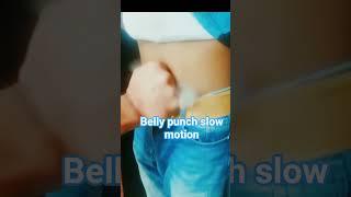 Belly punch slow motion 