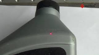 Mactron Laser | Laser Marking on Plastic Lubricant Bottle by Fiber Laser Marking Machine