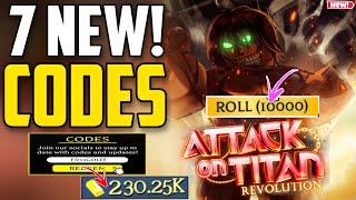 *NEW*CODES️ATTACK ON TITAN REVOLUTION ROBLOX CODES 2024 ATTACK ON TITAN CODES 2024