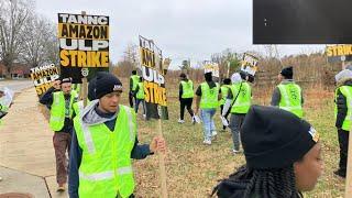 Metro Atlanta Amazon workers on strike during holiday rush