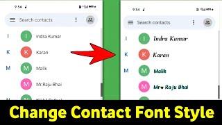 How to change contact name font style / change font style any android phone/Style contact font style