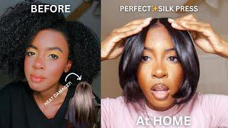 How to SILKPRESS/Straighten your Natural/Transitioning hair