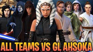 ALL Teams vs Galactic Legend Ahsoka on Grand Arena Defense - What Counters Ahsoka?