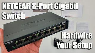 Netgear GS308 8 Port Gigabit Ethernet Network Switch Unboxing and Setup