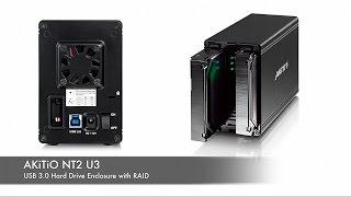 Бокс AKiTiO NT2 U3.1 для двух 3,5" накопителей внешний HDD RAID