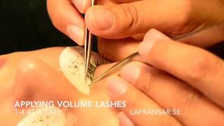 Volume (C-silk) lashes tutorial (old velvet technique)