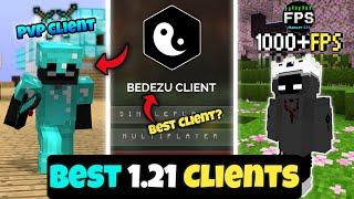 Top 3 Best CLIENTS For Minecraft Pocket Edition 1.21 || FPS BOOST Client for MCPE