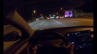 2021 Tesla Model 3 Standard Range - Miami, Florida - POV Night Test Drive