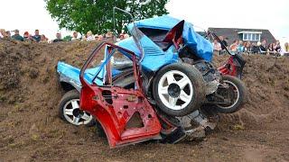 Decade of Destruction: The Wildest Banger Racing Crashes!