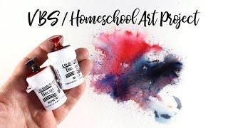 Vacation Bible School /Homeschool Art ideas: Painting with Brusho