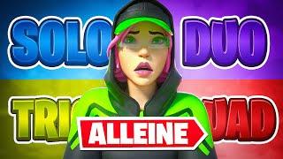 Ich muss JEDEN MODUS ALLEINE GEWINNEN in FORTNITE! 