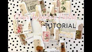 Clear Window Pocket & Tuck Pockets | HOW TO | Junk Journal Idea | Ephemera