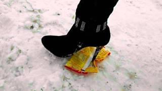 High heels Stuck Snow