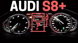 Audi S8 plus 605HP  What's the FUEL CONSUMPTION of a 605HP V8? + "4-cylinder-mode"