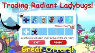 Trading RADIANT LADYBUGS In Roblox Overlook Bay!