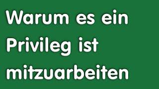 Warum es ein Privileg ist mitzuarbeiten - Predigt über 2. Korinther 3,3-9 von Christian Schwark