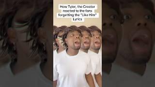 How Tyler, the Creator REACTED TO A FAN SINGING “Like Him” WRONG  #shorts #tylerthecreator #funny