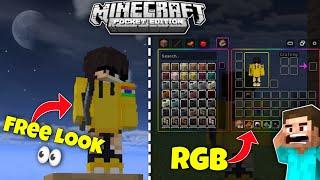 Top 2 Best Mod For MCPE 1.20 ft:- FREE LOOK & RGB INVENTORY MOD Mediafire Link 