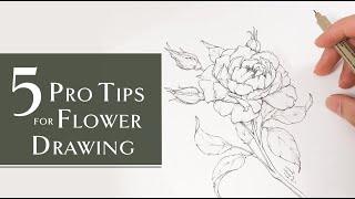 How to Draw Realistic Flowers for Beginners - 5 pro tips