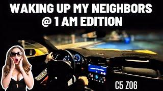 CHILL NIGHT DRIVE IN THE C5 Z06 | CHANNEL UPDATE | FUN CORVETTE NOISES | MY NEIGHBORS WONT MISS ME