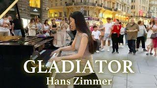 Now We Are Free By Hans Zimmer | Impressive Street Piano Performance By YUKI PIANO