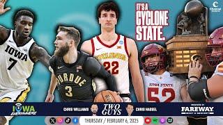 Two Guys: Iowa State clinches Cy-Hawk series, Momcilovic return timeline, SB picks (Feb. 6, 2025)