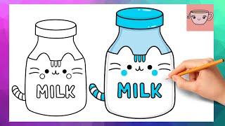 How To Draw Pusheen Cat - Milk | Cute Easy Drawing Tutorial