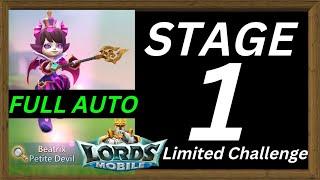 Petite Devil Stage 1 Full Auto Lords Mobile! Limited Challenge Trick Vs Trick Stage 1 F2P Full Auto