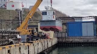 Спуск на воду судна,,Вахиль " 21.05.2024 г. Петропавловск-Камчатский.