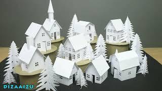 Paper house making with light | City making with paper | school project