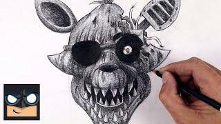 How To Draw Phantom Foxy | FNAF Sketch Tutorial