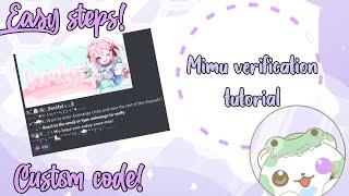 ー ₍⑅ᐢ..ᐢ₎ How to set a cute Mimu verification! ᘏ ౨ ˖˚˳⊹