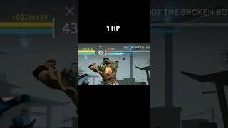 1hp come back by kibo|| ironclad vs kibo  #brokenbot #shadowfightarena #gaming