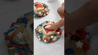 red, white, and blue cookies  #4thofjuly #cookies #easydessert #fourthofjuly #dessert #asmr